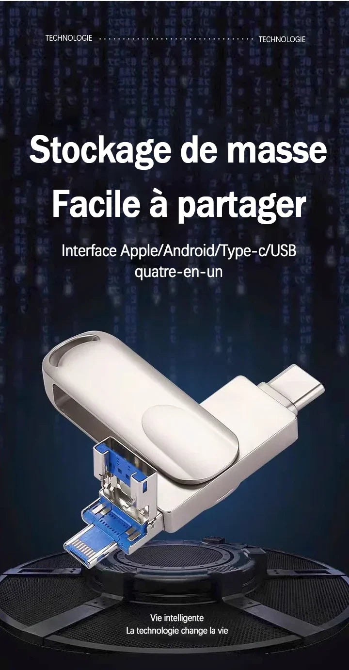 Clé USB 4-en-1 pour téléphone portable